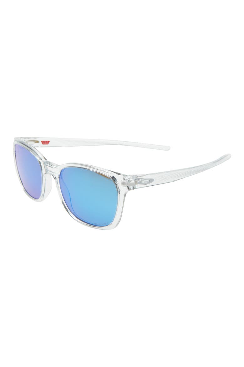 Oakely Prizm™ 55mm Sunglasses, Alternate, color, POLISHED CLEAR/ PRIZM SAPPHIRE