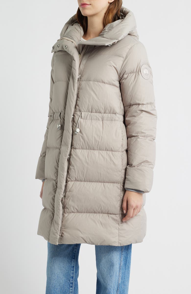 Canada Goose Montgomery Tonal Label 750 Fill Power Down Coat, Alternate, color, Limestone - Calcaire