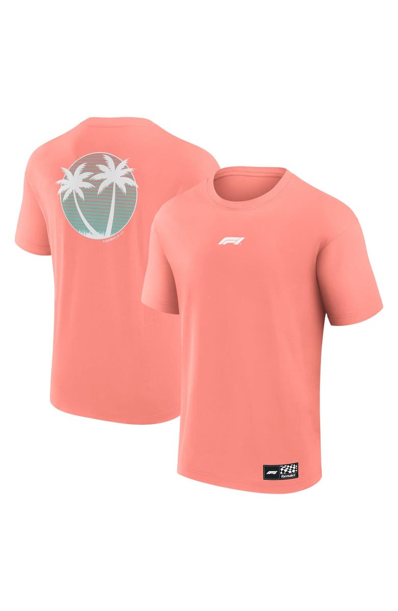 FANATICS Men's Fanatics Branded Pink Formula 1 Merchandise Beach Club  T-Shirt, Main, color, 