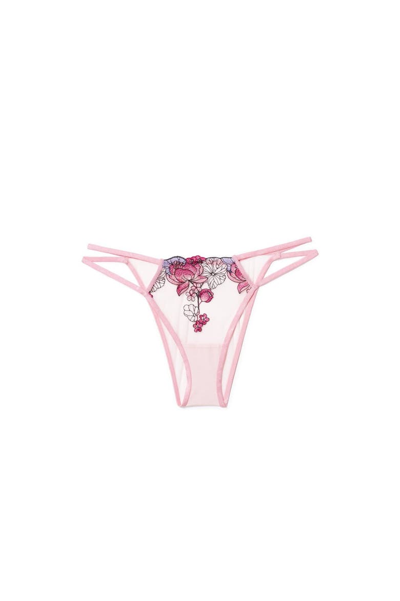 Emilie Brazilian Panties, Alternate, color, Floral pink
