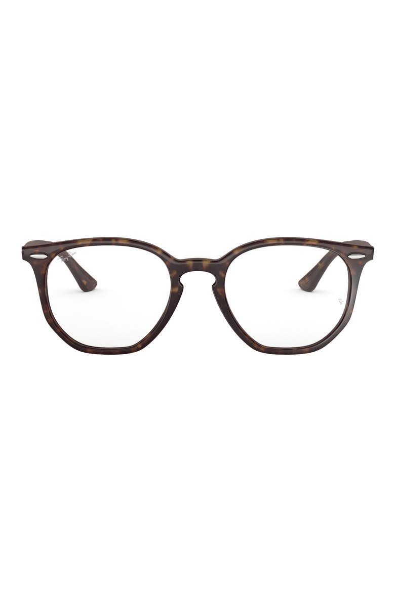 Unisex 52mm Round Optical Glasses, Main, color, HAVANA