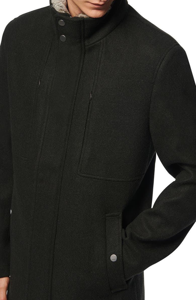 Andrew Marc Westerhall Genuine Rabbit Fur Trim Coat, Alternate, color, 