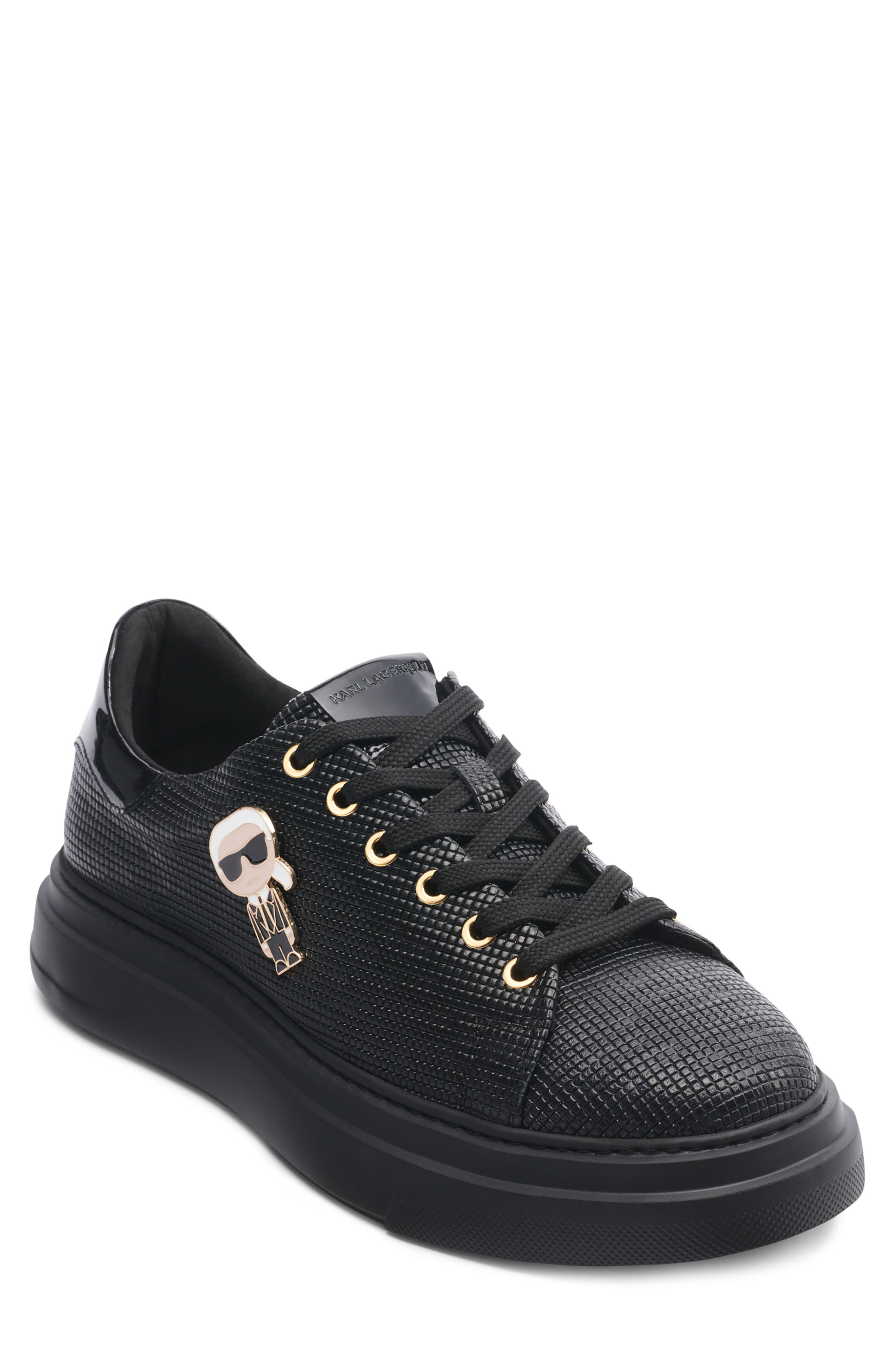 KARL LAGERFELD PARIS Pin Logo Sneaker, Main, color, 