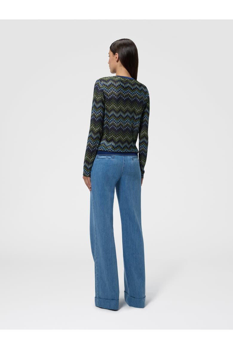 Long-sleeve Viscose Sweater With Snake Motif, Alternate, color, Multicoloured