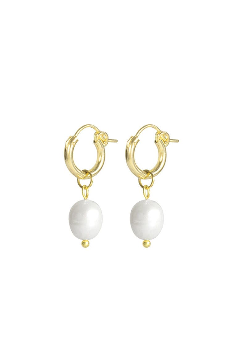 Pearl Hoops, Main, color, White/Gold