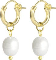 Katie Dean Jewelry Pearl Hoops