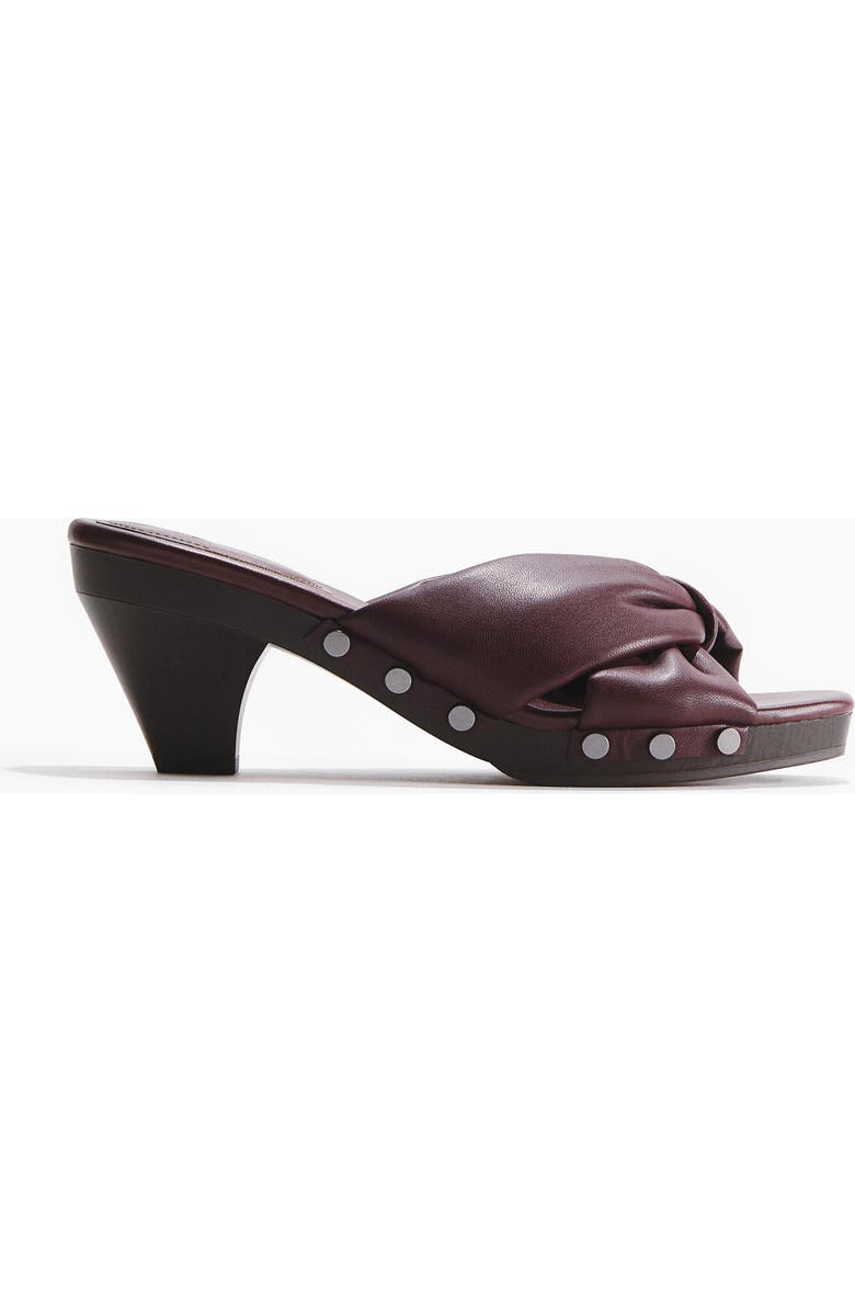 H&M Heeled Clog-look Sandals, Main, color, Burgundy