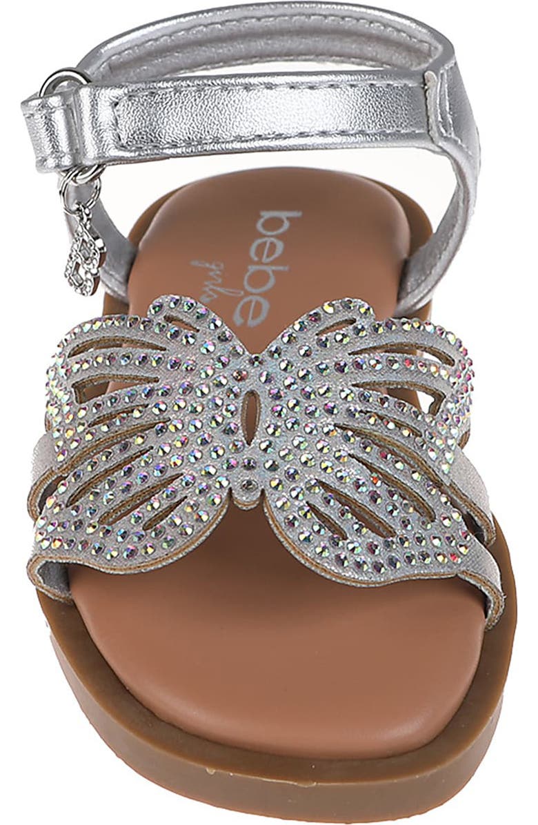 bebe Kids' Butterfly Rhinestone Sandal, Alternate, color,