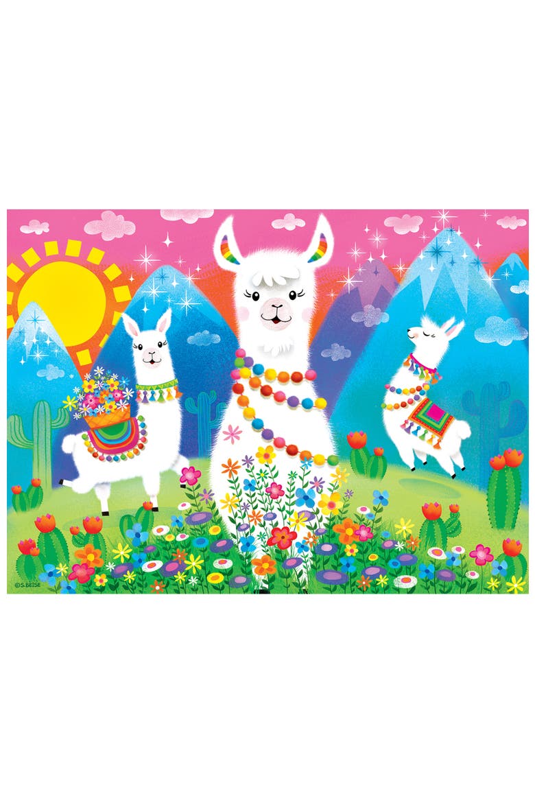 Llama Love 24 Piece Jigsaw Puzzle, Alternate, color, Multicolor