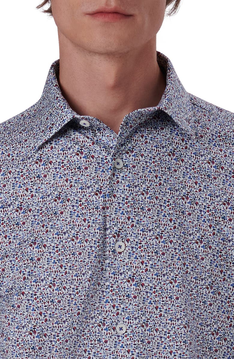 Bugatchi OoohCotton<sup>®</sup> Floral Button-Up Shirt, Alternate, color, 