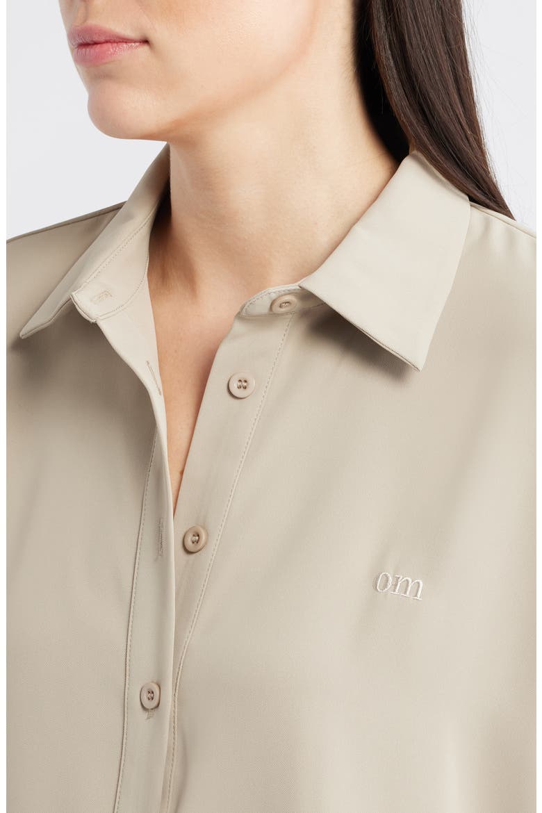 Ultimate Muse Button Front Shirt, Alternate, color, TAUPE