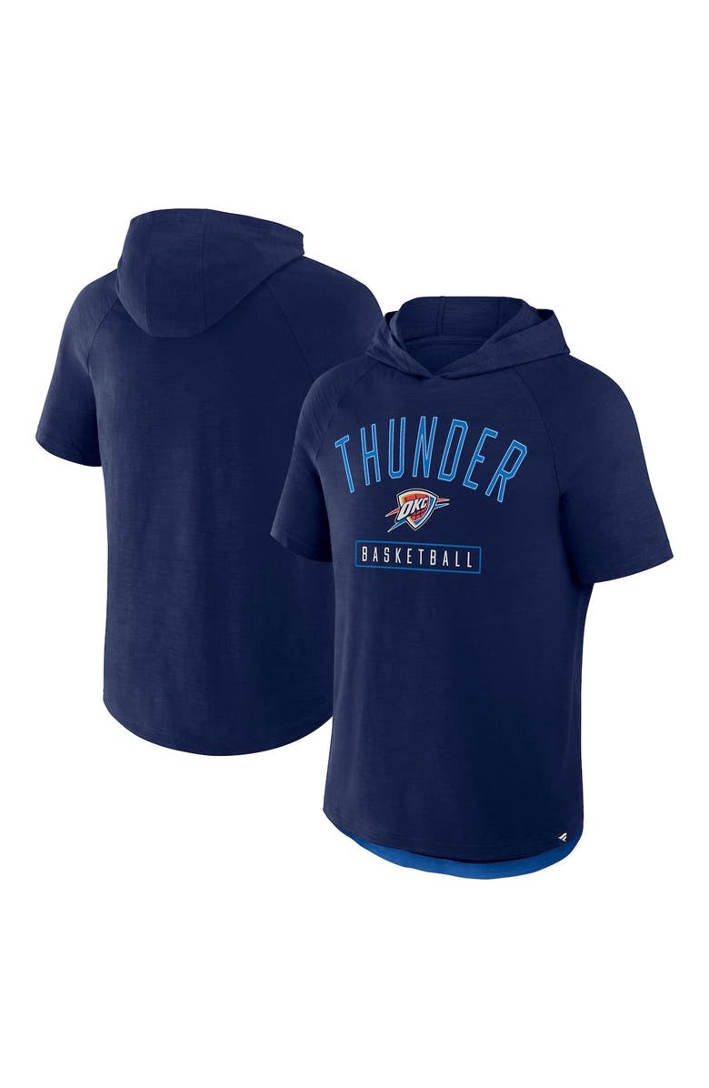 FANATICS Men's Fanatics Navy Oklahoma City Thunder Pass Legend Raglan Hoodie T-Shirt, Main, color, 