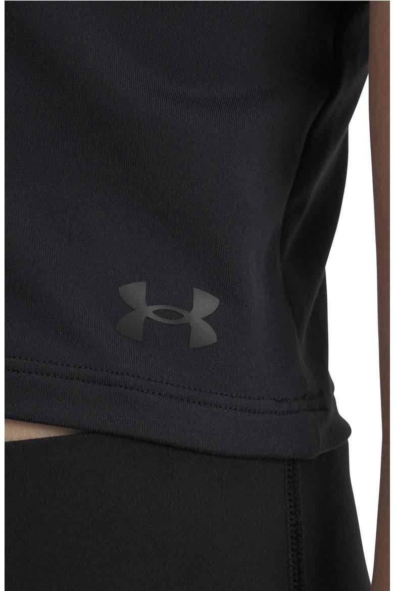 Kids' Motion Crop Racerback Tank, Alternate, color, BLACK