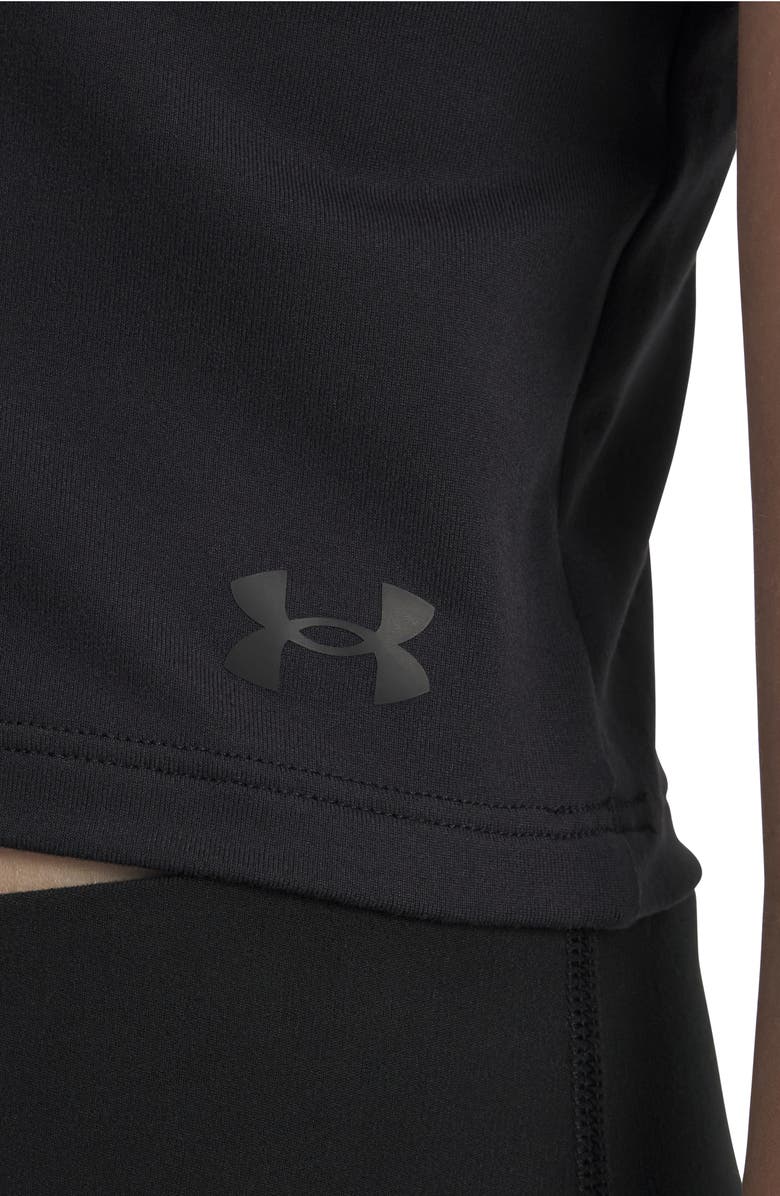Under Armour Kids' Motion Crop Racerback Tank, Alternate, color, Black