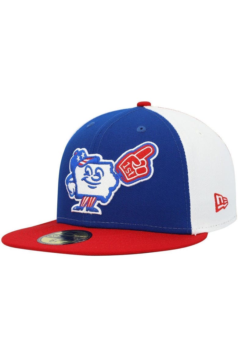Men's New Era Blue Iowa Cubs Theme Night 59FIFTY Fitted Hat, Main, color, Blue