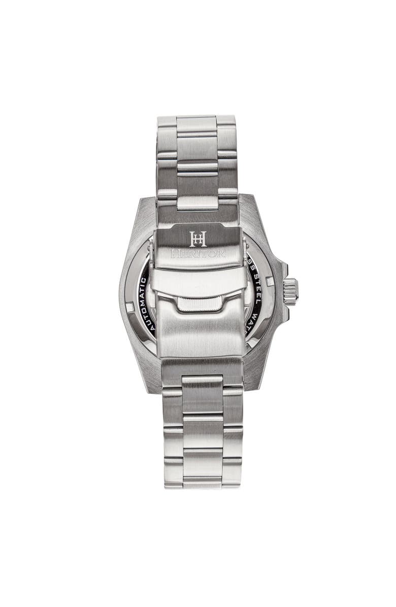 Heritor Automatic Luciano Bracelet Watch w/Date, Alternate, color, Black/Blue