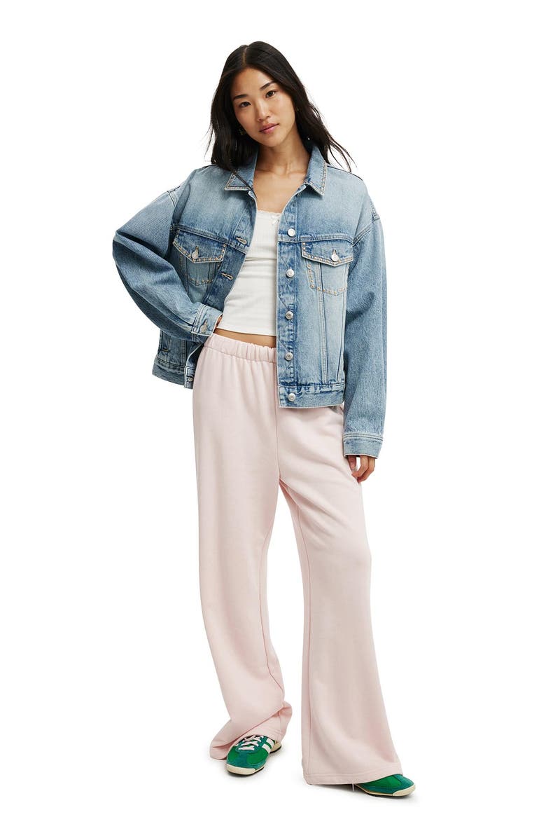 Cotton On Women's Original Denim Jacket, Alternate, color, Saltwater Blue Stud