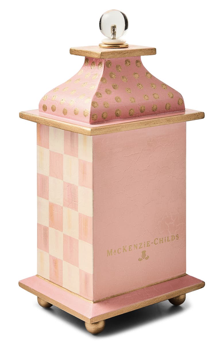MACKENZIE CHILDS Rosy Check Wood Desk Clock, Alternate, color, Rosy
