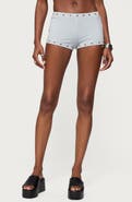 EDIKTED Neriah Grommet Trim Micro Shorts
