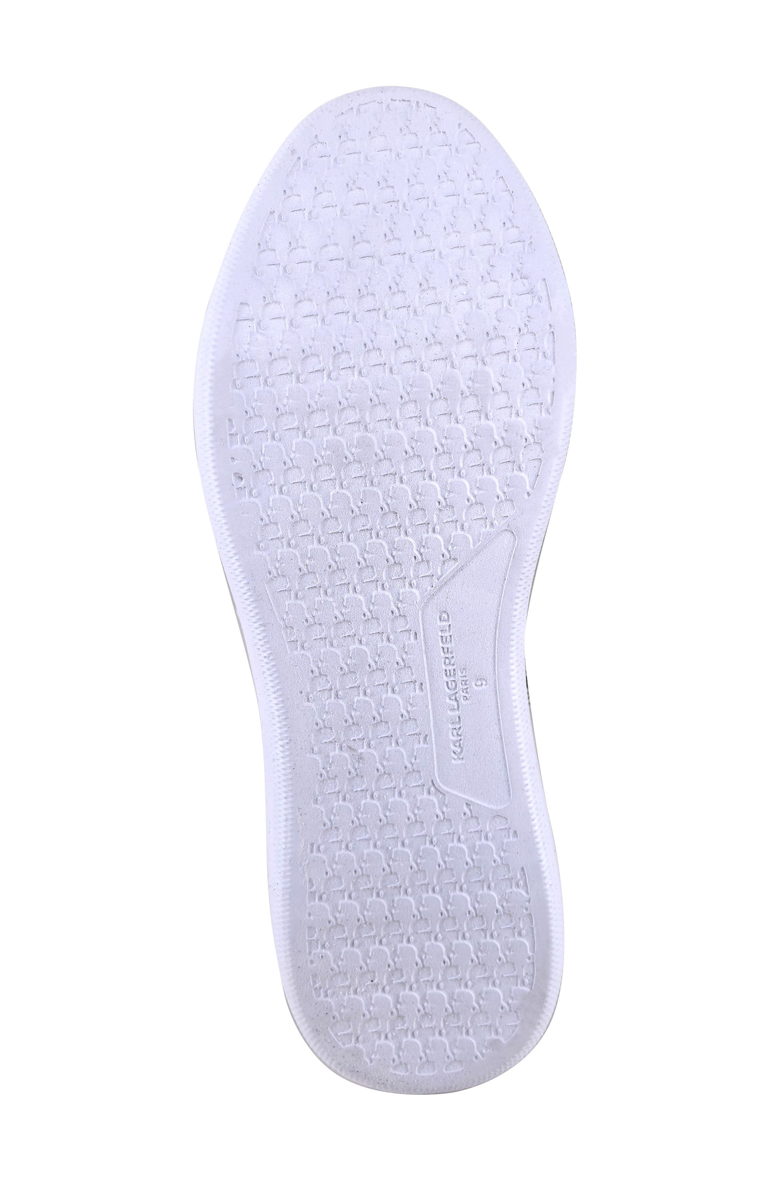 KARL LAGERFELD PARIS Pol Patent Emboss Low Top Sneaker, Alternate, color, Black