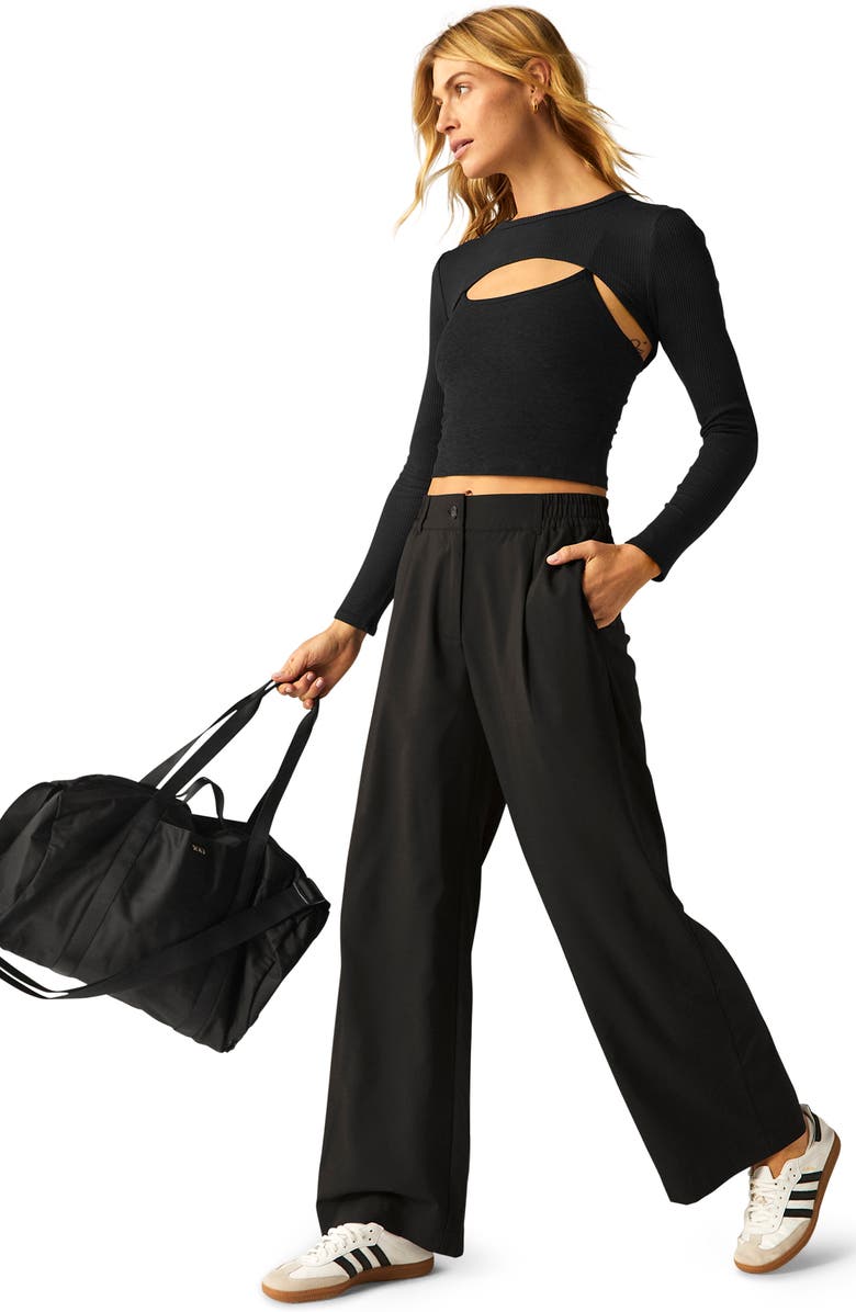 Beyond Yoga Status Trousers, Alternate, color, Black