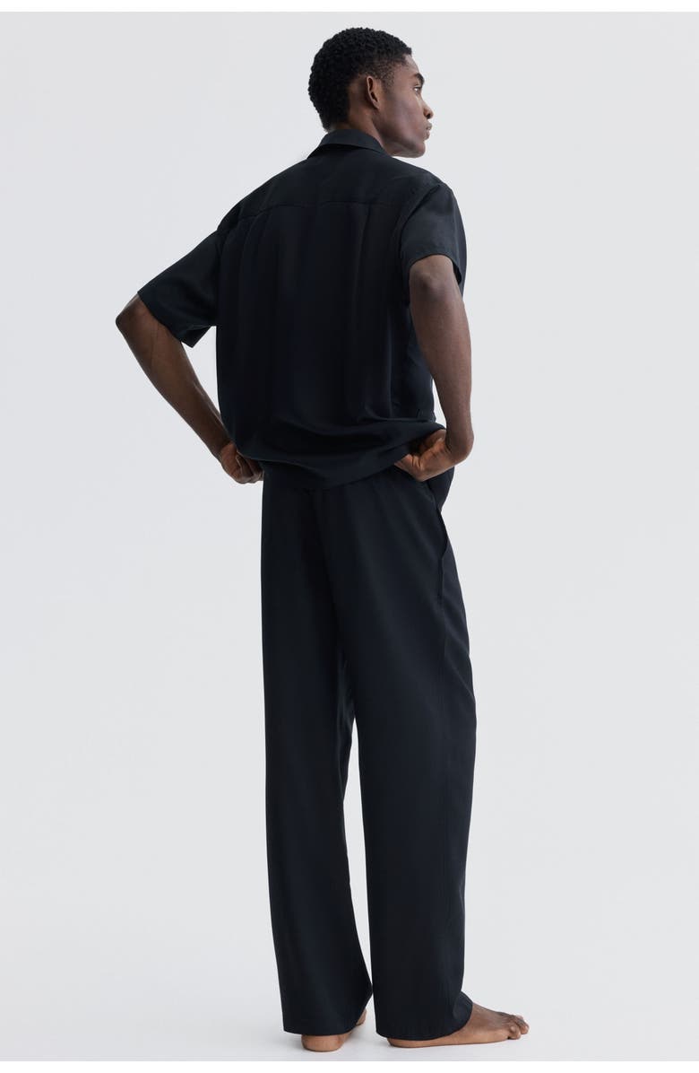 H&M Relaxed Fit Resort Shirt, Alternate, color, Black