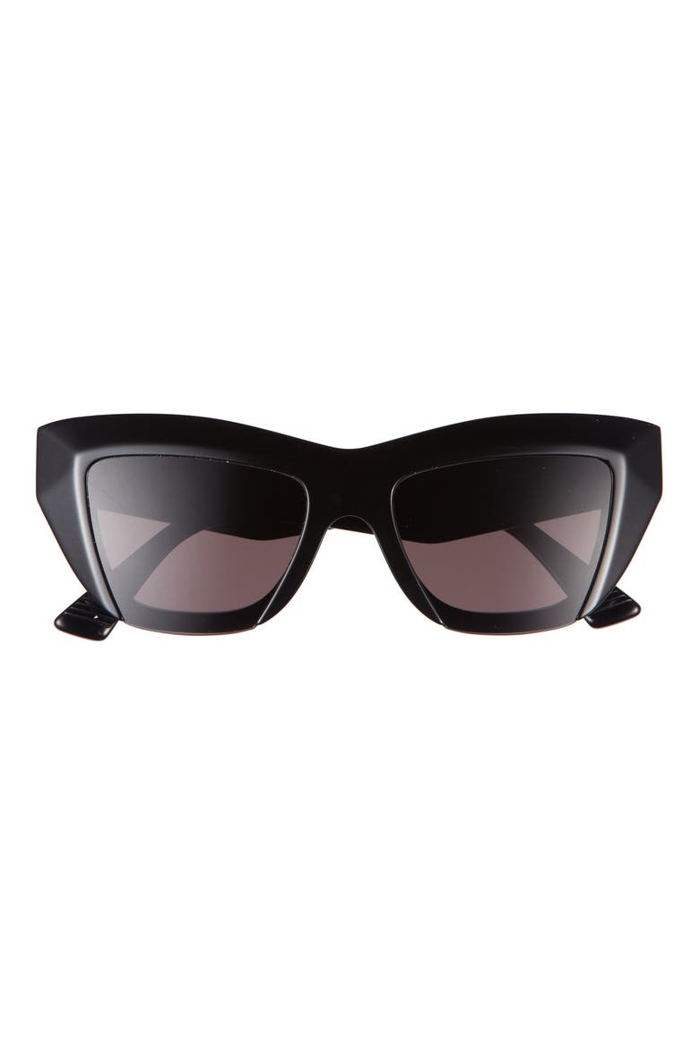 52mm Cat Eye Sunglasses, Main, color, BLACK BLACK GREY