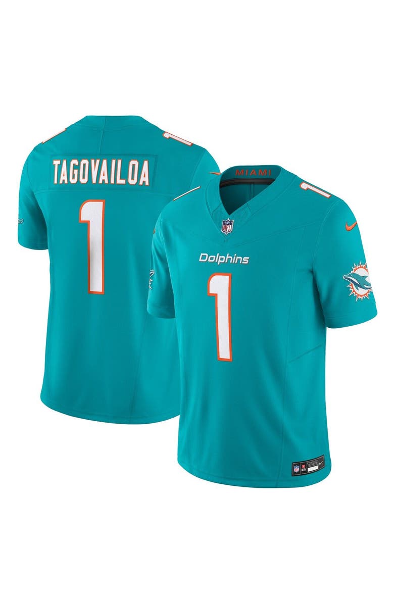 Nike Men's Nike Tua Tagovailoa Aqua Miami Dolphins Vapor F.U.S.E. Limited Jersey, Main, color, Aqua