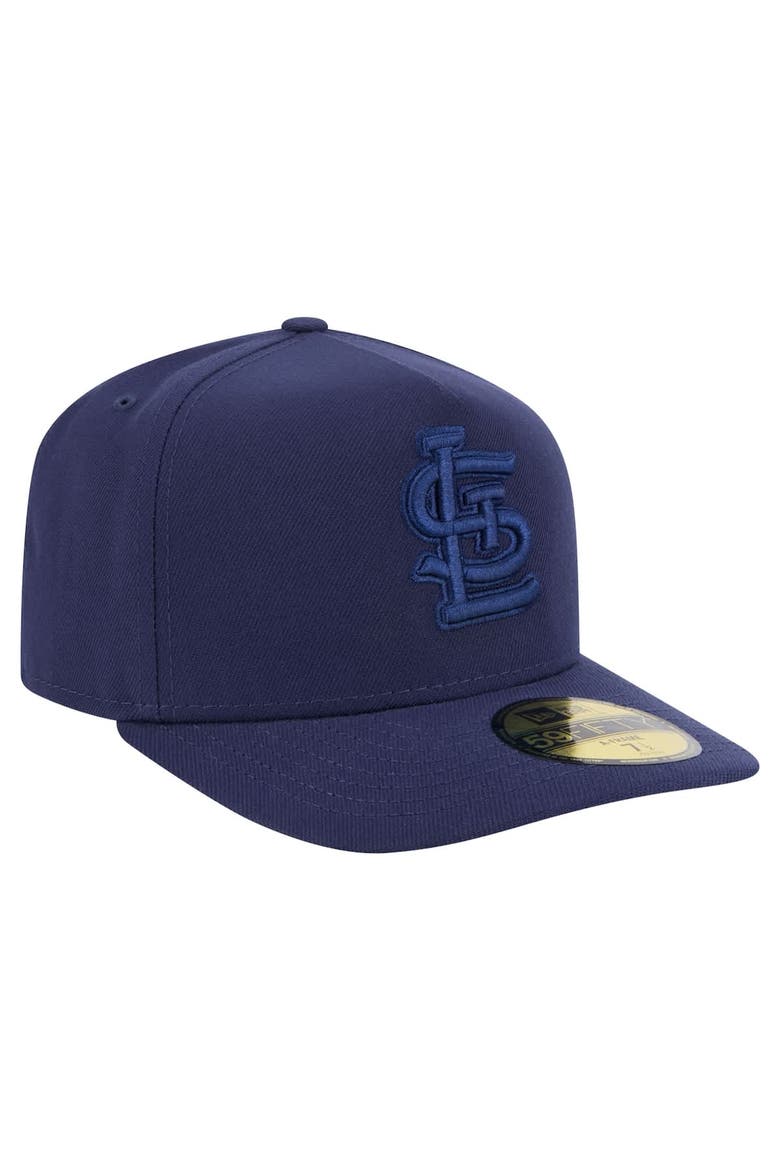 Men's New Era Navy St. Louis Cardinals Color Pack A-Frame 59FIFTY Fitted Hat, Alternate, color, Navy