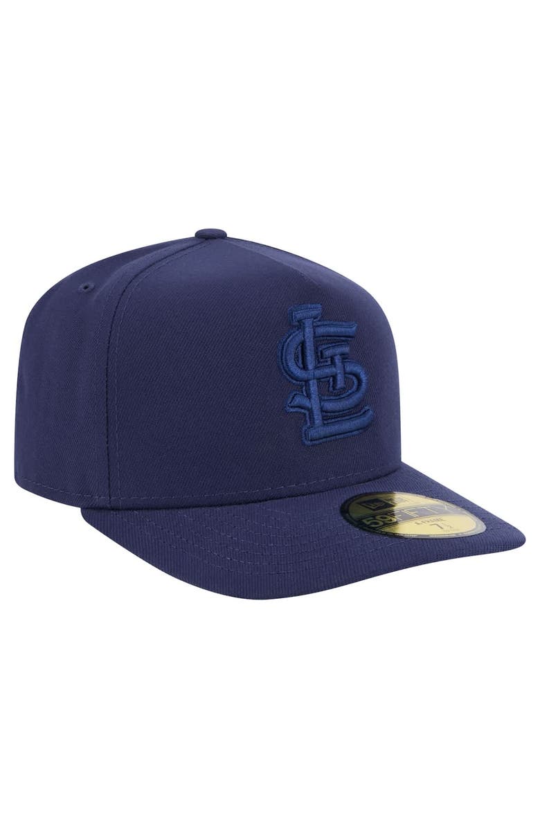New Era Men's New Era Navy St. Louis Cardinals Color Pack A-Frame 59FIFTY Fitted Hat, Alternate, color, Navy