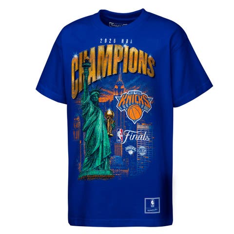 Youth Mitchell & Ness  Blue New York Knicks Lady Liberty T-Shirt