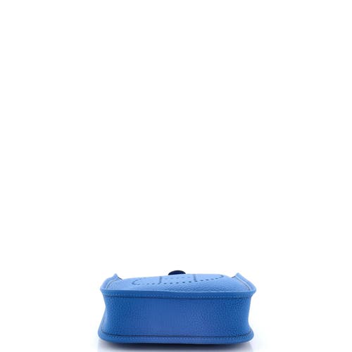 Pre-owned Hermes Hermes Evelyne Bag Gen Iii Clemence Tpm In Blue