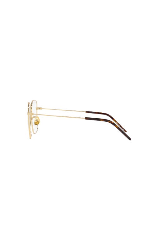 Saint Laurent 54mm Square Optical Glasses In Gold