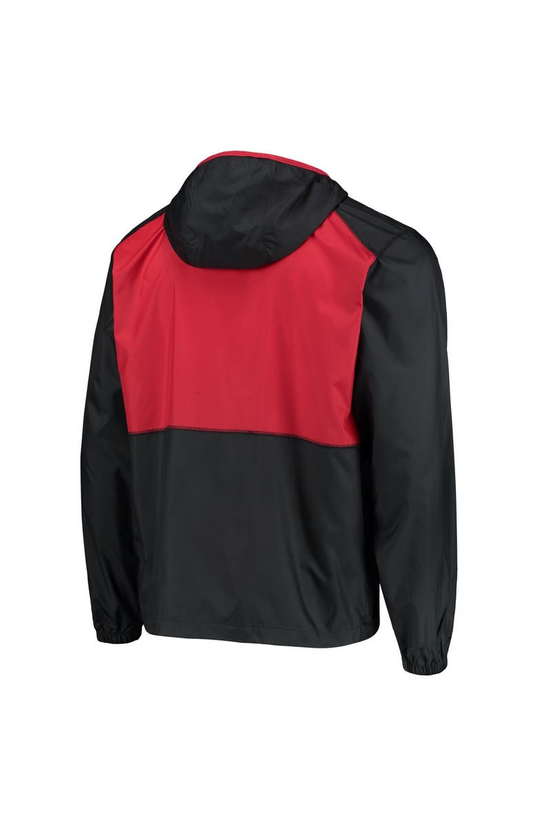 Columbia Men's Columbia Black/Scarlet Ohio State Buckeyes Flash Forward Hoodie Full-Zip Lightweight Windbreaker, Alternate, color, 