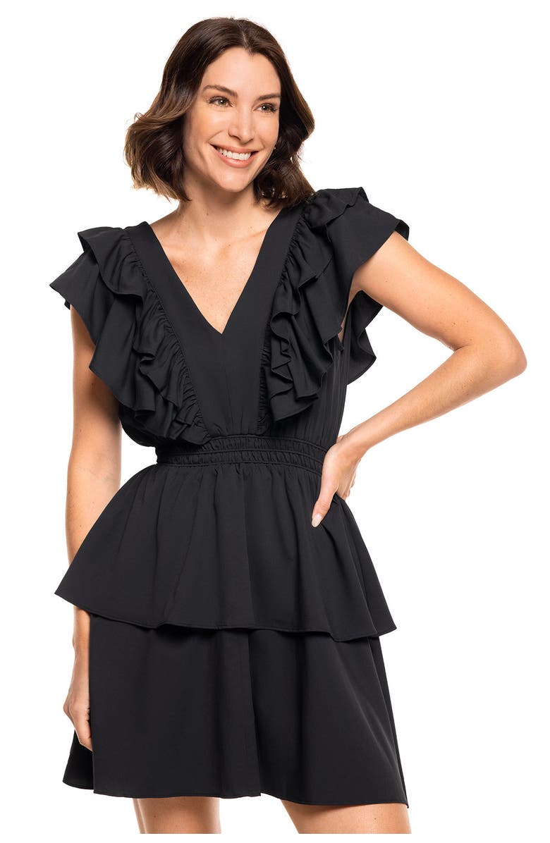 Coolibar V-Neck Dress - UPF 50+ Sun Protection - South Cove, Alternate, color, Black