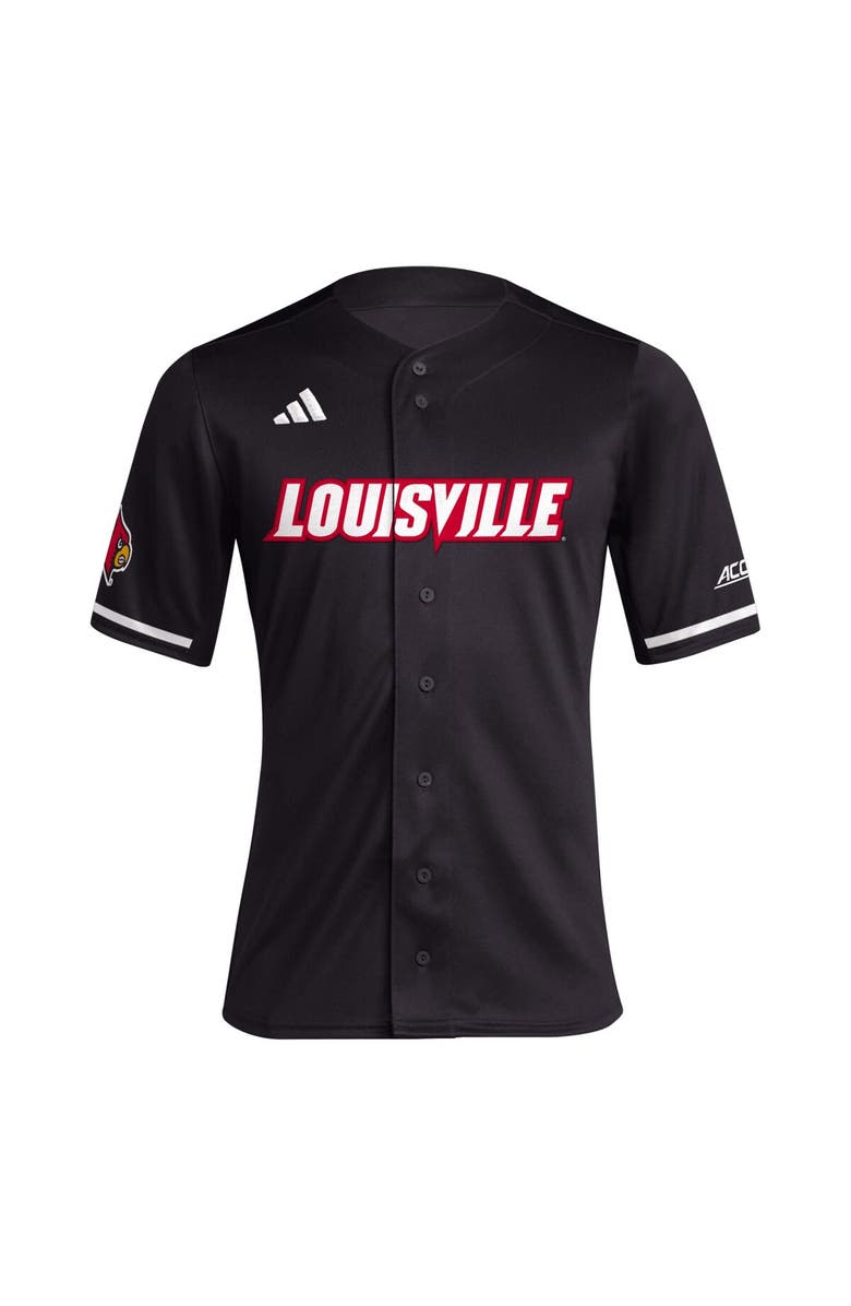 adidas Men's adidas Black Louisville Cardinals Replica Baseball Jersey, Alternate, color, Black