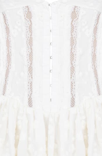 Sarita Lace Trim Broderie Anglaise Minidress