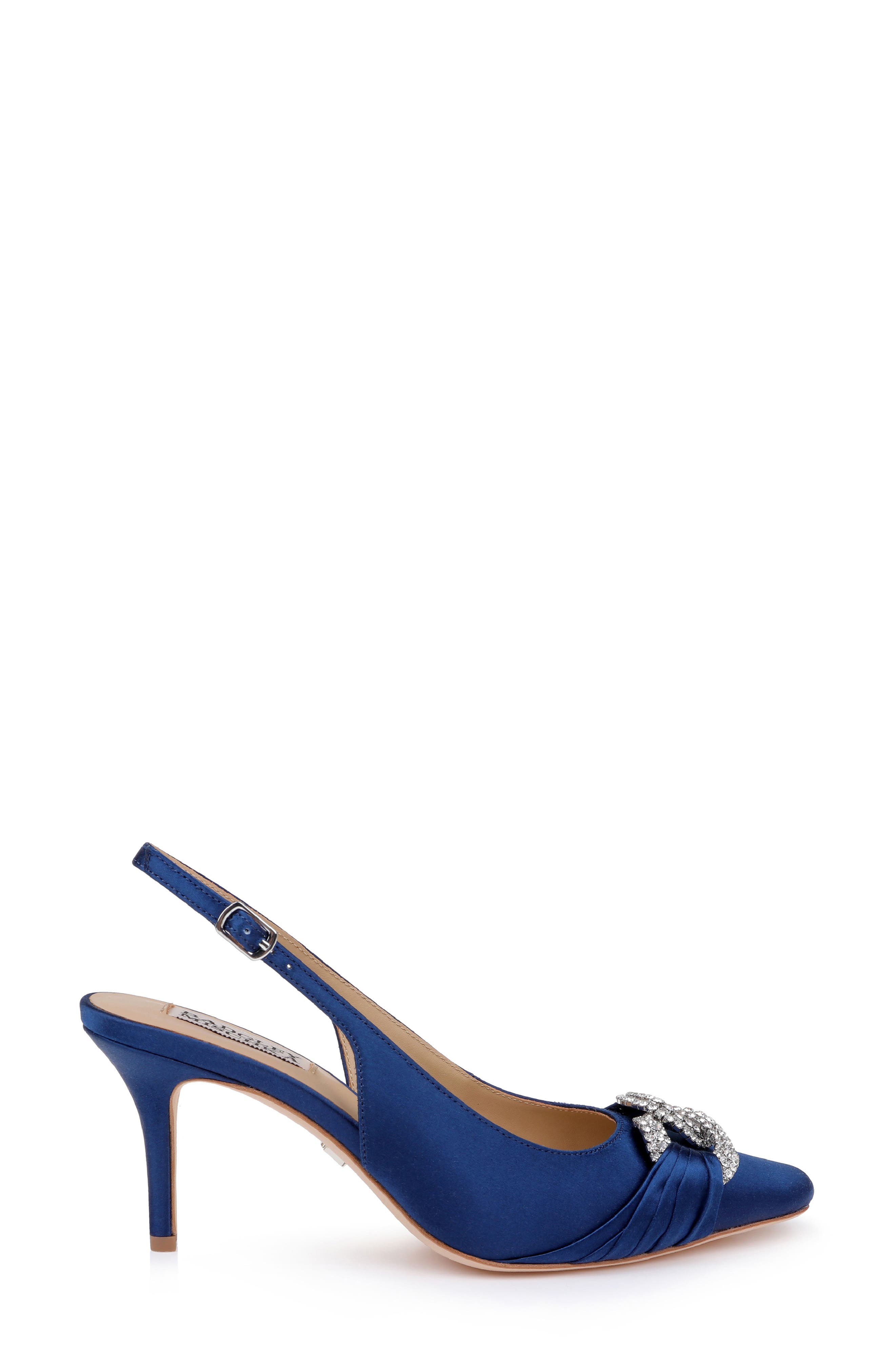 Ripley Slingback Pump, Alternate, color, NAVY SATIN