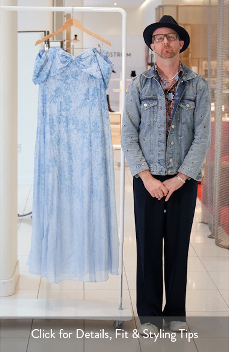 Kennedy Floral Print Off the Shoulder Gown, sales video thumbnail