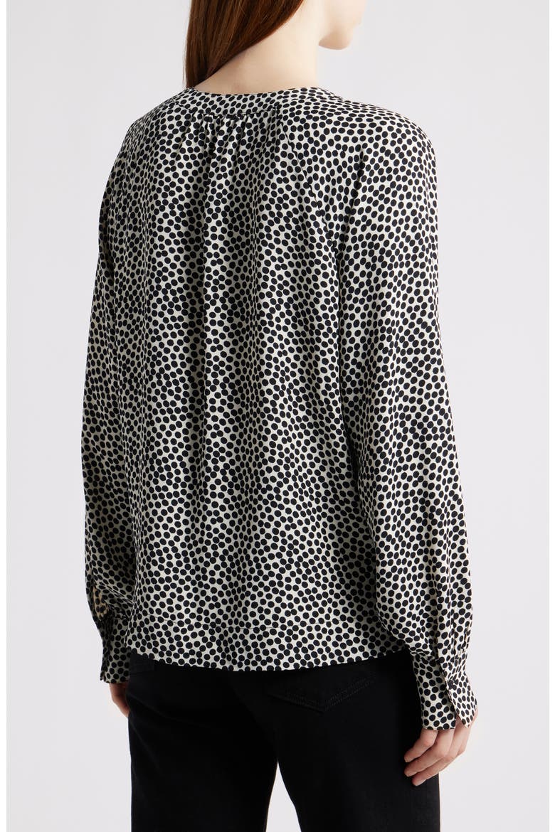 Spotted Around Long Sleeve Top, Alternate, color, BLACK MULTI