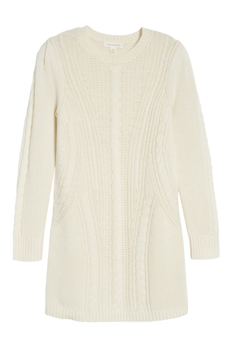 x Something Navy Sweater Dress, Alternate, color, IVORY