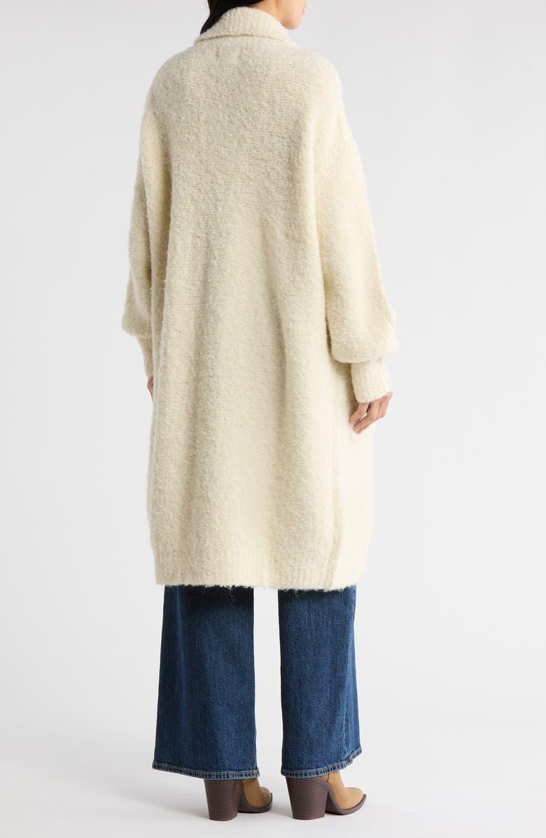 FRNCH Schana Long Cardigan, Alternate, color, Creme