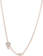 MESHMERISE Bezel Diamond Initial Chain Necklace - 0.2ct.