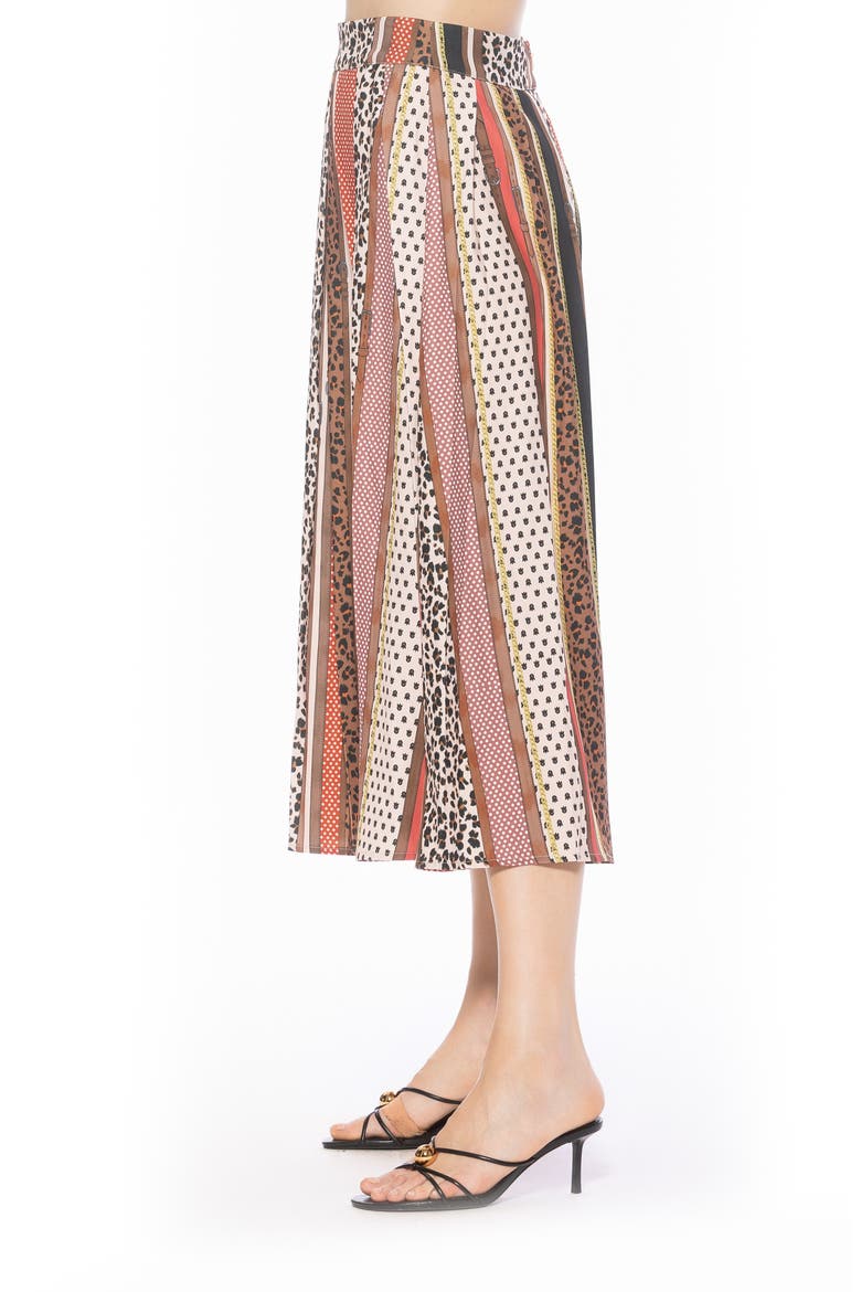 Oren Pleated Midi Skirt, Alternate, color, LEOPARD MULTI