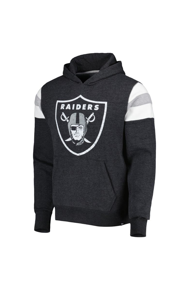 '47 Men's '47 Heathered Black Las Vegas Raiders Premier Nico Pullover Hoodie, Alternate, color, Black