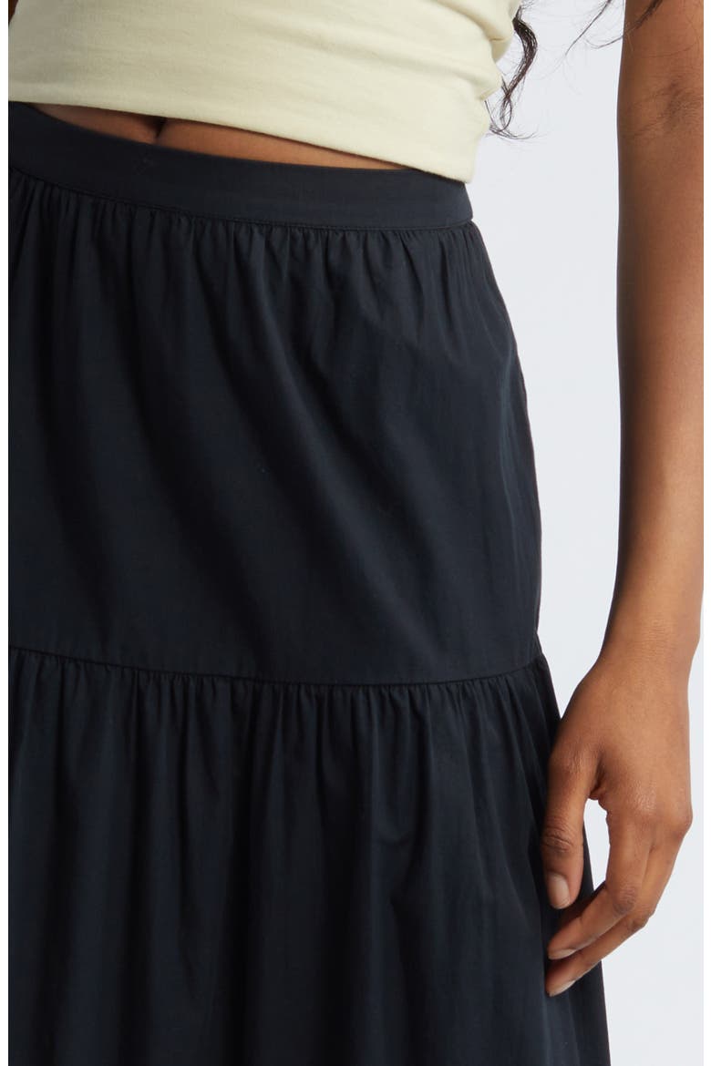 Tiered Maxi Skirt, Alternate, color, BLACK NIGHT