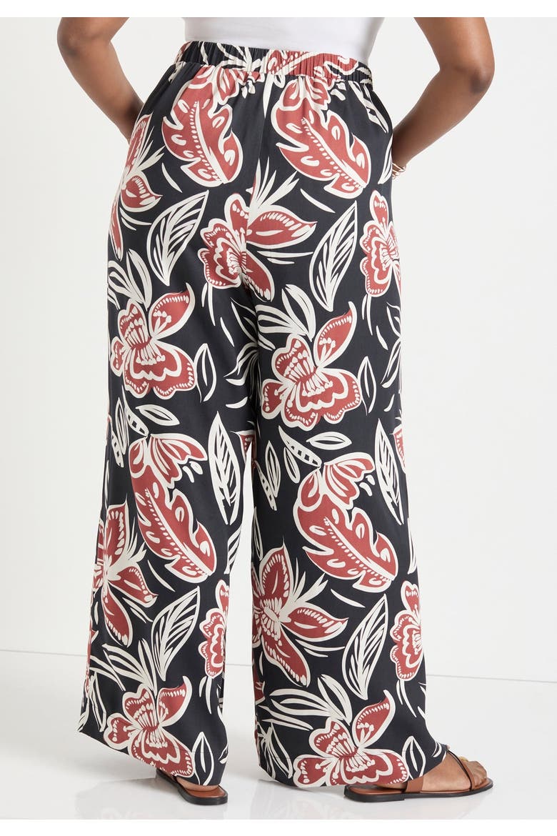 Wide Leg Pull On Pants, Alternate, color, BATIK FLORAL