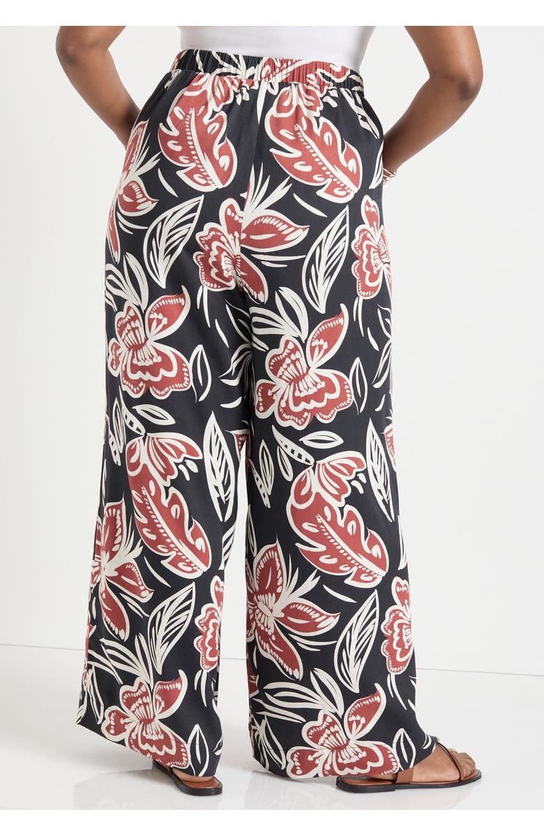 June + Vie Wide-Leg Pull-On Pants, Alternate, color, Batik Floral