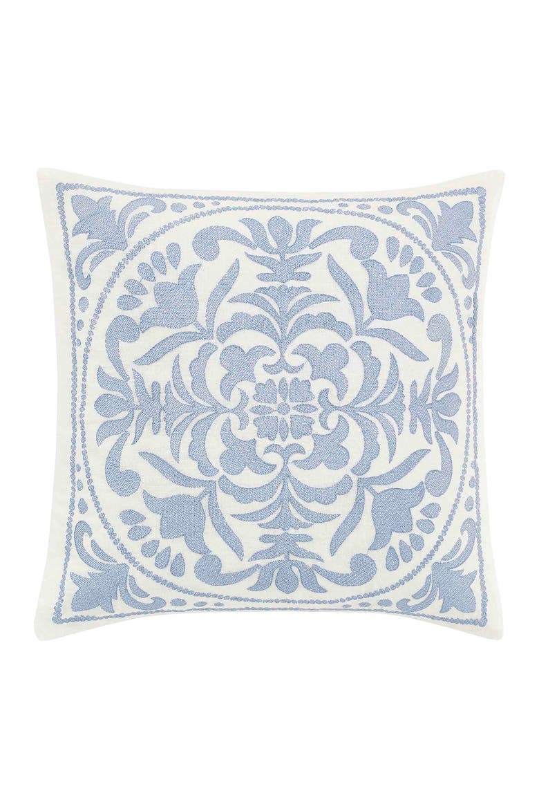 Mila Medium Blue 18" X 18" Decorative Pillow, Main, color, BLUE