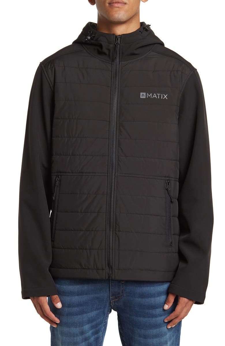 MATIX Mixed Media Full Zip Soft Shell Jacket, Alternate, color, 